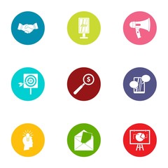 Poster - Technology of progress icons set. Flat set of 9 technology of progress vector icons for web isolated on white background