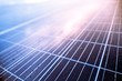 Defocus blurry background of solar cell panels new alternative electric energy