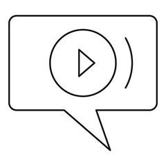 Poster - video chat icon. outline video chat vector icon for web design isolated on white background