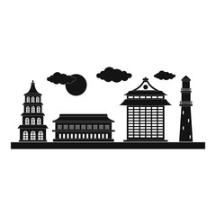 Wall Mural - Taipei city icon. Simple illustration of taipei city vector icon for web design isolated on white background