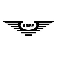 Poster - Army logo. Simple illustration of army vector logo for web design isolated on white background