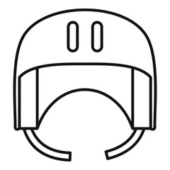 Poster - canoe helmet icon. outline illustration of canoe helmet vector icon for web design isolated on white