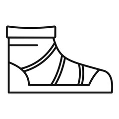 Poster - camp boot icon. outline illustration of camp boot vector icon for web design isolated on white backg