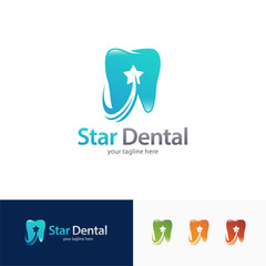 Wall Mural - Dental Star Logo Design Template