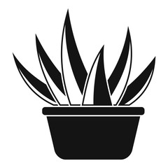 Poster - Aloe vera pot icon. Simple illustration of aloe vera pot vector icon for web design isolated on white background