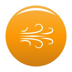 Poster - Wind icon. Simple illustration of wind vector icon for any design orange