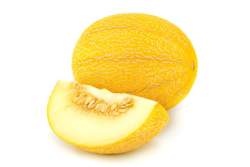 Melon on white background