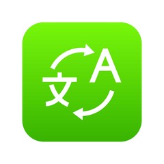 Poster - Translating icon digital green for any design isolated on white vector illustration