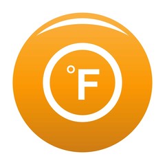Poster - fahrenheit icon. simple illustration of fahrenheit vector icon for any design orange