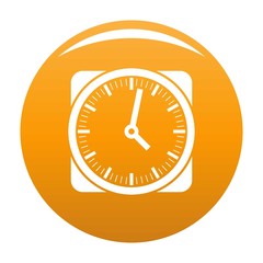 Poster - Clock retro icon. Simple illustration of clock retro vector icon for any design orange