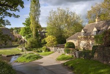 The Pretty Cotswold Village Of Upper Slaughter, Gloucestershire, England.