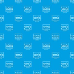 Poster - Equalizer monitor pattern vector seamless blue repeat for any use