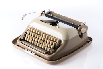 Poster - Retro style typewriter in studio
