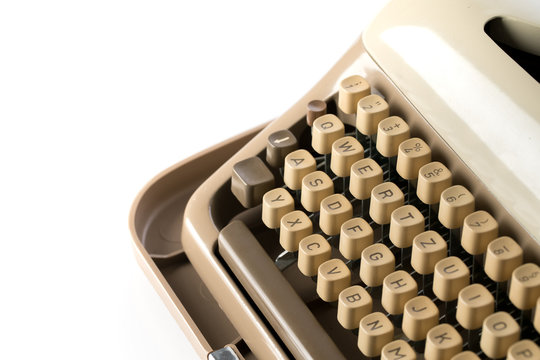 Retro style typewriter in studio