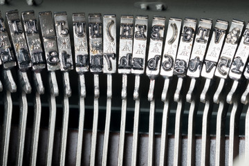 Poster - Close up of retro style typewriter in studio