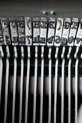Poster - Close up of retro style typewriter in studio