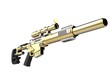 Modern golden sniper rifle