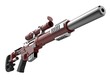 Crimson modern sniper rifle - low angle shot