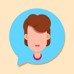 Poster - callcenter woman support online operator, customer and technical service icon, chat concept, flat de