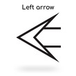 © vectorstockcompany - Left arrow icon vector sign and symbol isolated on white background, Left arrow logo concept