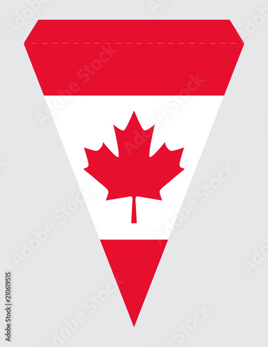 Printable Canada Working day Bash Banner Triangular Pennant Vector picture regarding Printable Canadian Flag referred to as Printable Canada Working day Get together Banner Triangular Pennant Vector
