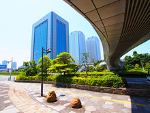 Modern Skyscrapers In Business District Of Makuhari, Chiba, Japan
