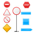 © rwgusev - Road sign. Nine items template. Vector eps 10
