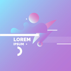 Poster - Abstract geometric background with triangles in a flat, minimalistic style.