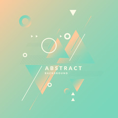Poster - Geometric poster with different shapes. Modern abstract background.