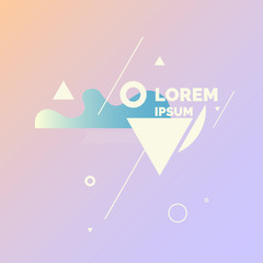 Poster - Geometric poster with different shapes. Modern abstract background.
