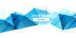 abstract blue low poy triangle banner design