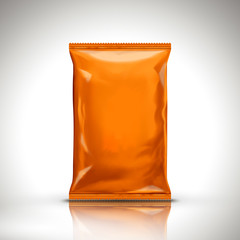 Canvas Print - Orange blank foil bag