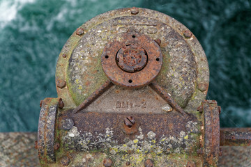 Rusty steel element, industrial background for commercial use