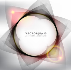 Wall Mural - Abstract black and white vector background. Concentric geometric background in gray scale colors. Use for wallpaper, template, brochure design. Vector illustration. Eps 10.