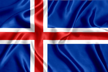 Wall Mural - Flag of Iceland Silk