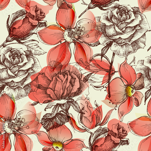 czerwonych-roz-bezszwowy-deseniowy-retro-styl