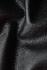 black leatherette. close up