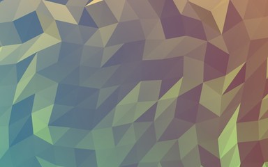 Abstract triangle geometrical green background. Geometric origami style with gradient. 3D illustration