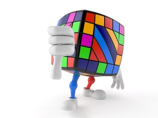 Poster - Toy puzzle character with thumbs down gesture