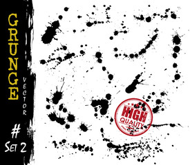 Wall Mural - set of grunge style blood or ink splatter . elements vector