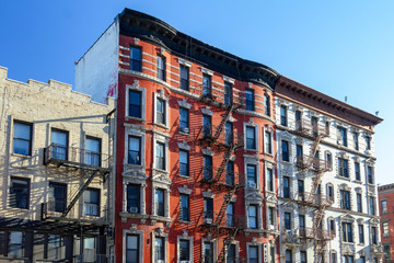 Fototapete - Old buildings in the East Village of Manhattan in New York City