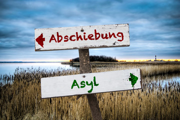 Canvas Print - Schild 315 - Asyl