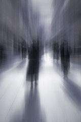 Canvas Print - Threatening defocused figures