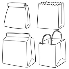 Poster - vector set of paper bag