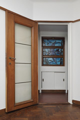 Fototapete - porte en bois vintage art déco maison ancienne