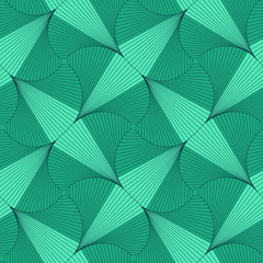 Poster - seamless pattern from squares. optical illusion of rotation.