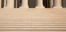 Close Up Photo Of The Column Bases And Steps Of The US Supreme Court In Washington, D.C.