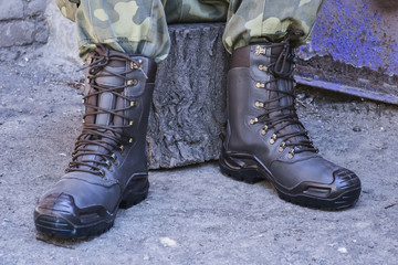 Army uniform military boots and pants