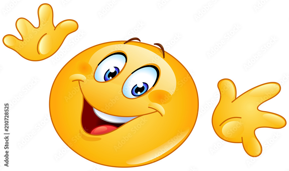 Happy Ta Ta da emoticon Stock Vector | Adobe Stock