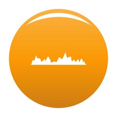 Poster - Equalizer icon. Simple illustration of equalizer vector icon for any design orange